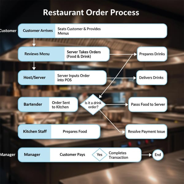 Streamlining Restaurant Workflows with Swimlane Diagrams